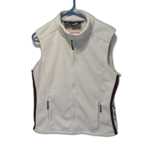 Women's Harley-Davidson Cream Color Full Zippered Fleece Vest - Picture 1 of 6